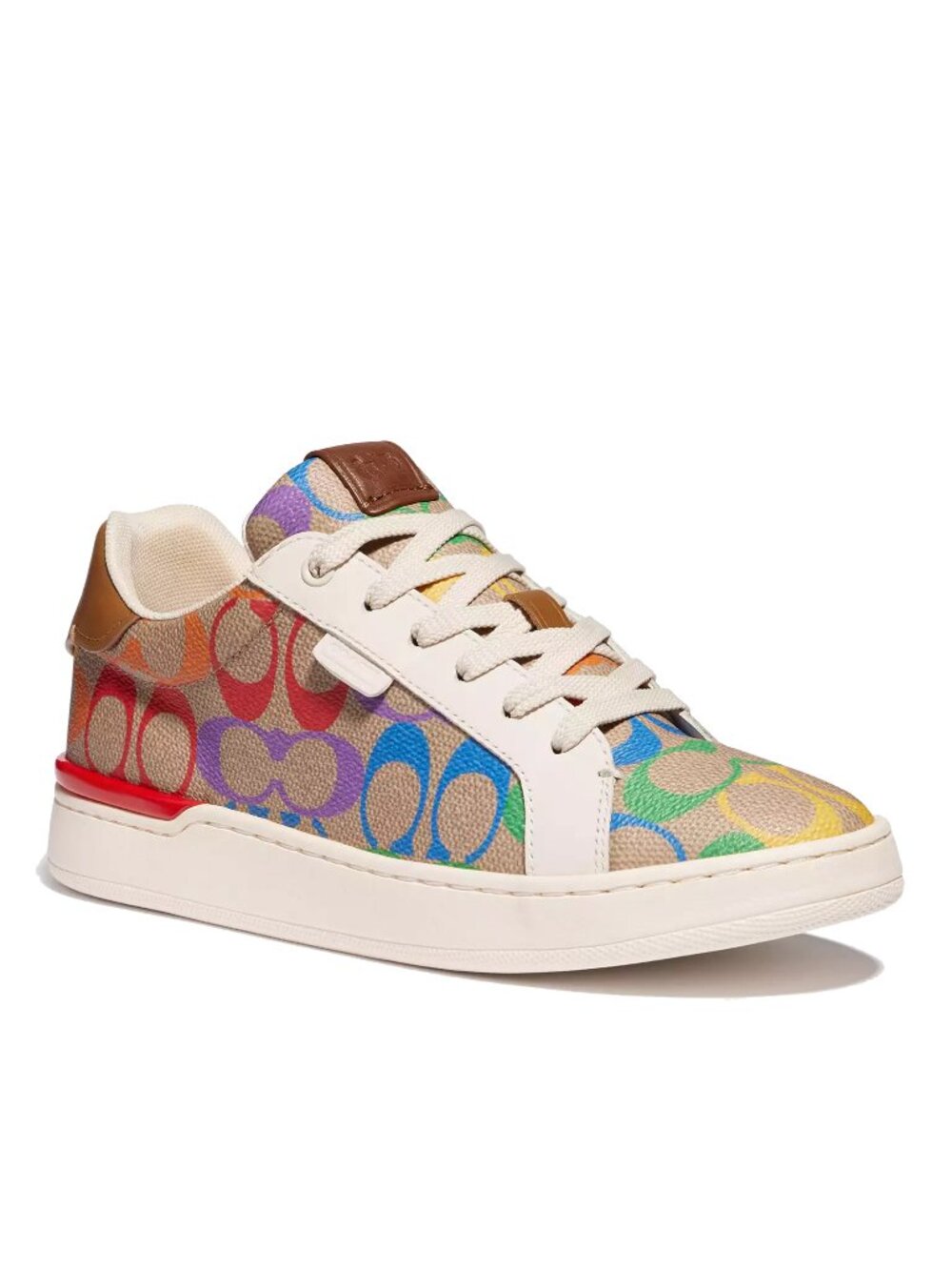 Women's COACH Lowline Rainbow Low Cut Sneakers Pride Size 8.5
